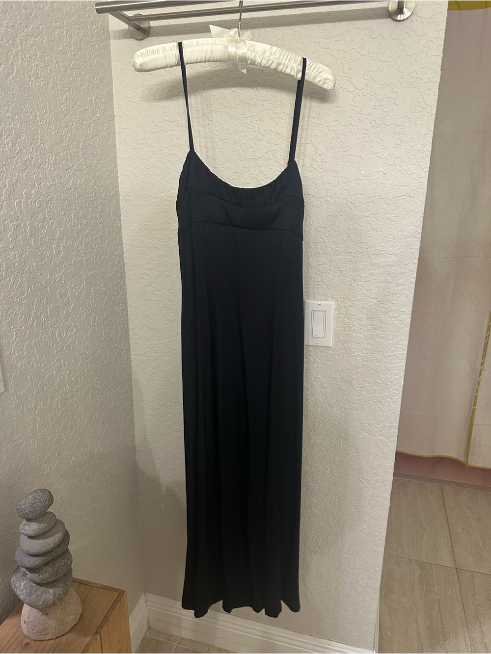 Rebecca Taylor Black Spaghetti-Strap Maxi Dress